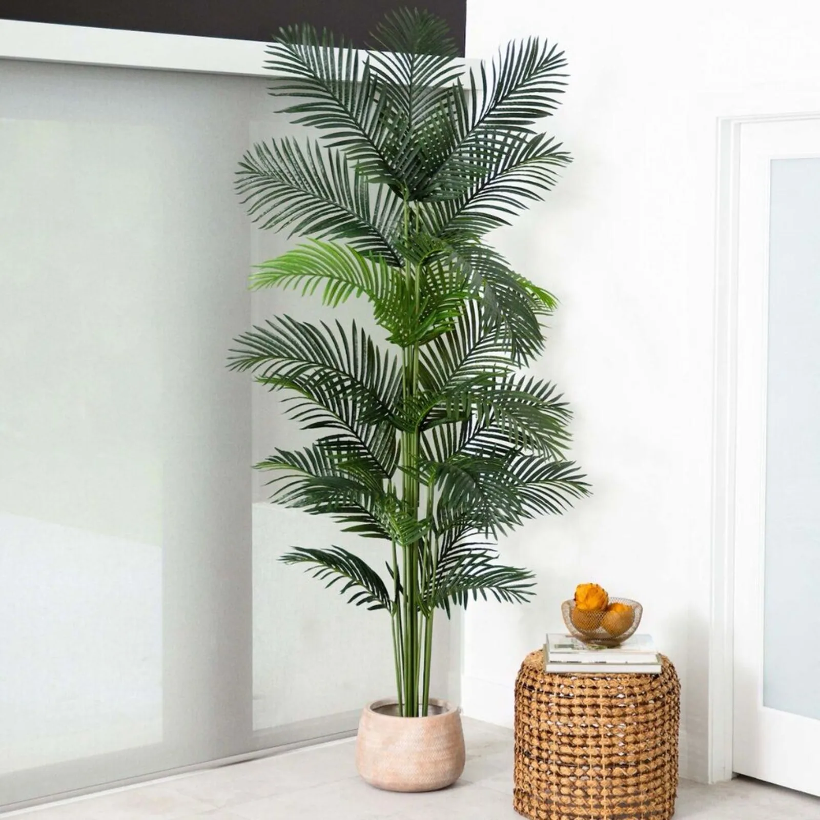 

Free shipping US 8 foot artificial paradise tropical palm tree home decoration