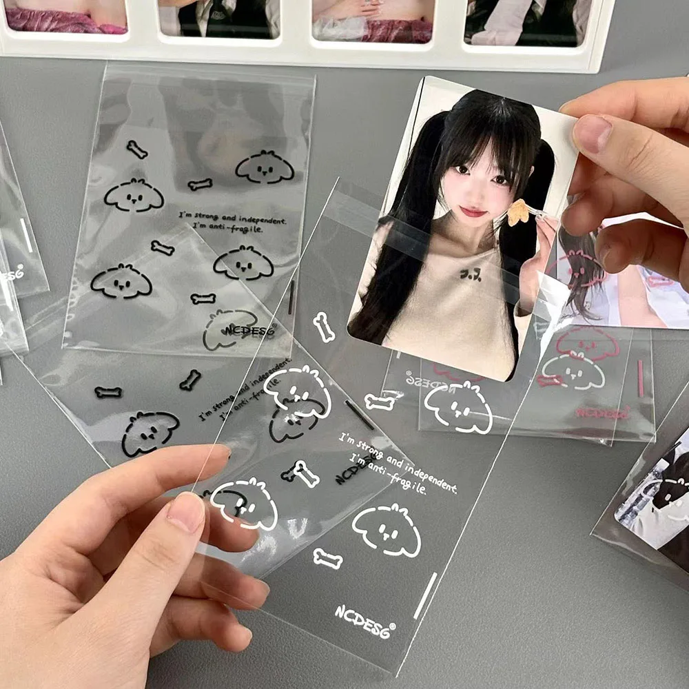 photo card holder card protector idol card protector self sealing opp bag 50Pcs self-adhesive opp bag for gift packaging