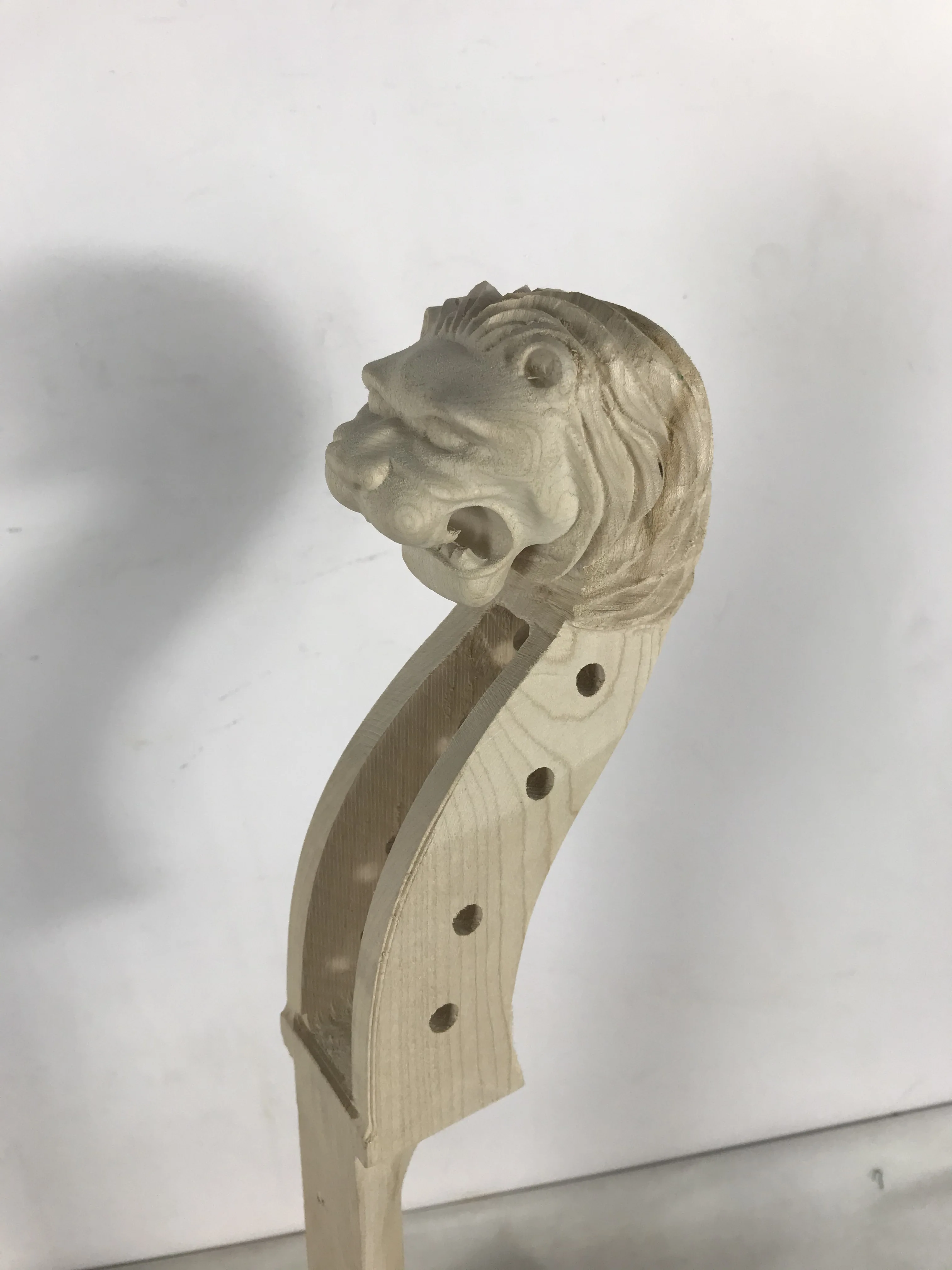 

Master Level Full Hand Carved 4/4 Cello Head Neck 4 String,European Maple Carving Lion Head,Cello Handle Parts High Quality