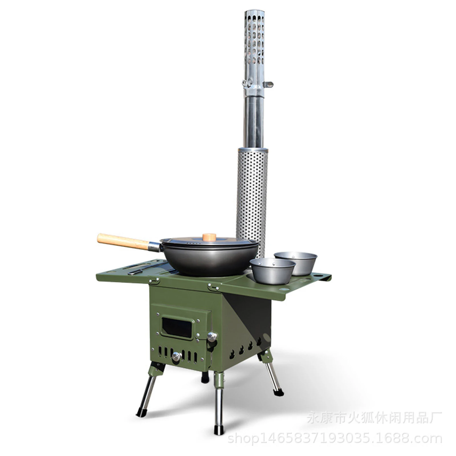Stainless steel Camping Heating Stove Chimney Parts Outdoor Portable Tent Firewood Stove Accessary Chimney Tube 5