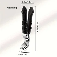 Coupe-ongles professionnel en acier inoxydable pour personnes âgées, mâchoire large, tête coudée, lame Concave 5