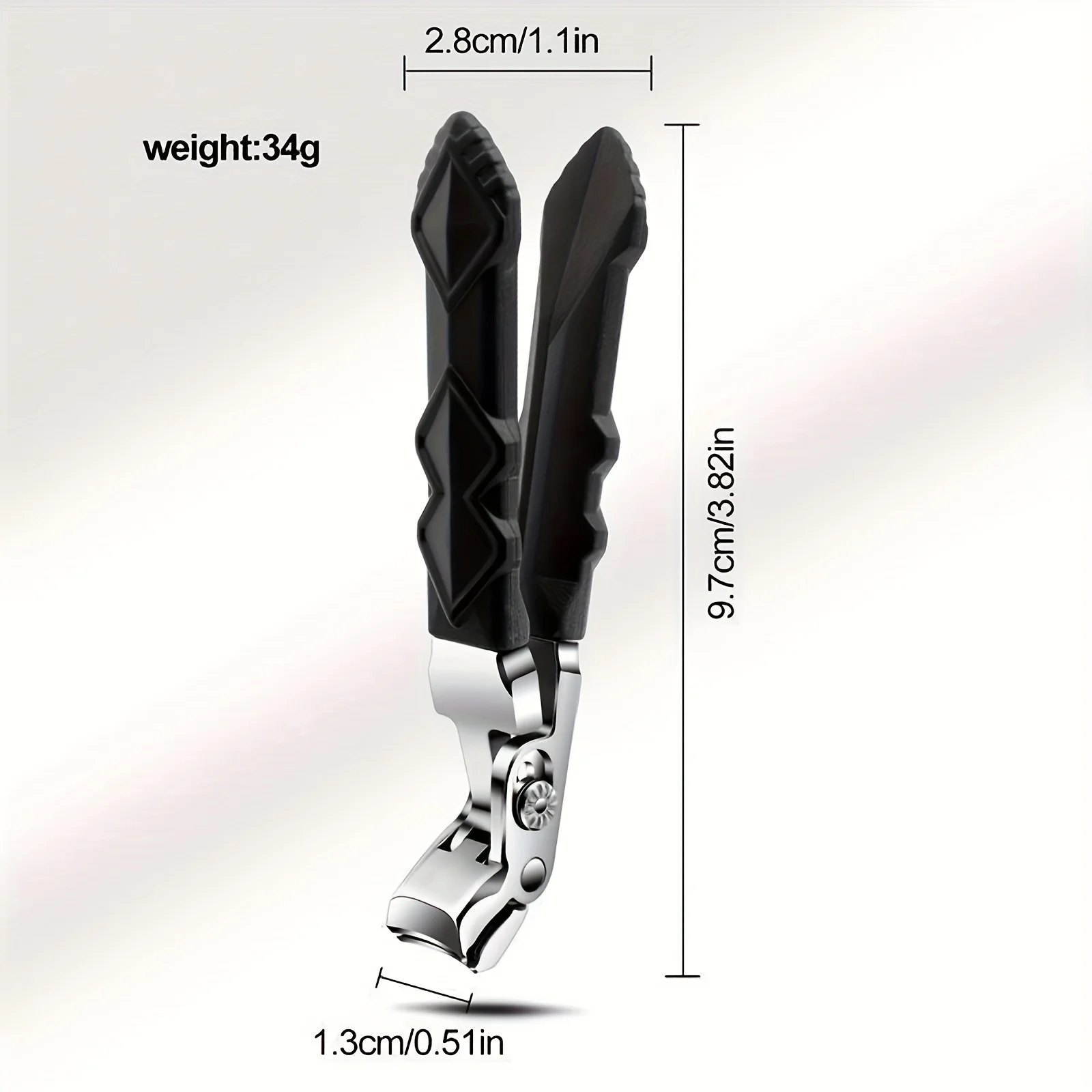 Professional Stainless Steel Toenail Clippers for Seniors, Wide Jaw, Angled Head, Concave Blade 5