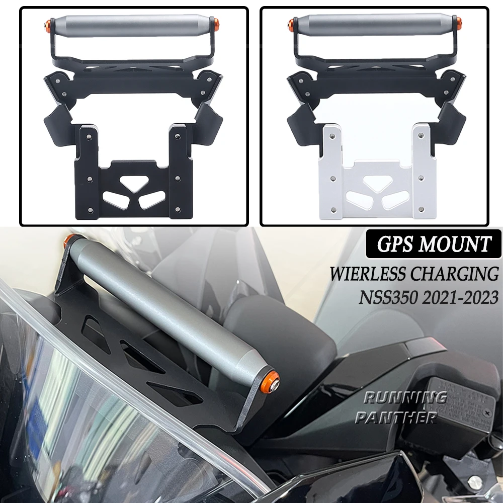 

NEW Motorcycle GPS Phone USB & Wireless Charger Navigation Bracket Holder Mount Stand For Honda NSS 350 NSS350 2021 2022 2023