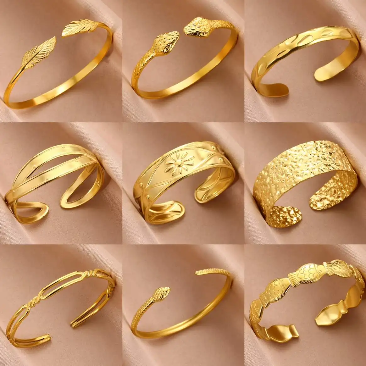 Stainless Steel Bangle Color Charm Daily Wear