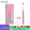 Fairywill Sonic Electric Toothbrush FW-508 USB Charger IPX7 Waterproof Electronic Toothbrush with 8 Replacement Brush Heads 1