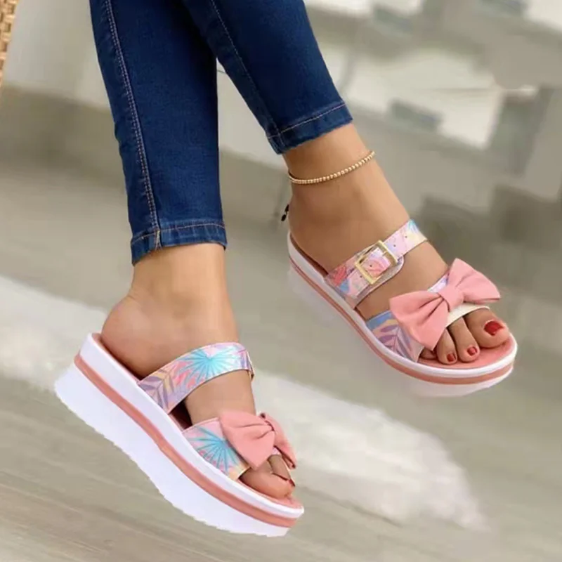 Women Shoes 2022 New Sandals Open Toe Shoes For Women Solid Color Ladies Shoes Casual Beach Wedge Sandals Light Zapatos De Mujer 