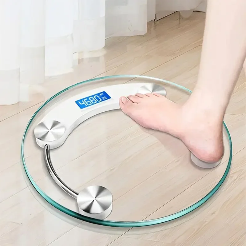 LCD Display High-Definition Digital Scale Round Shape Bathroom Body Weight Scale 0.2-180KG Precision Floor Electronic Scales - 5