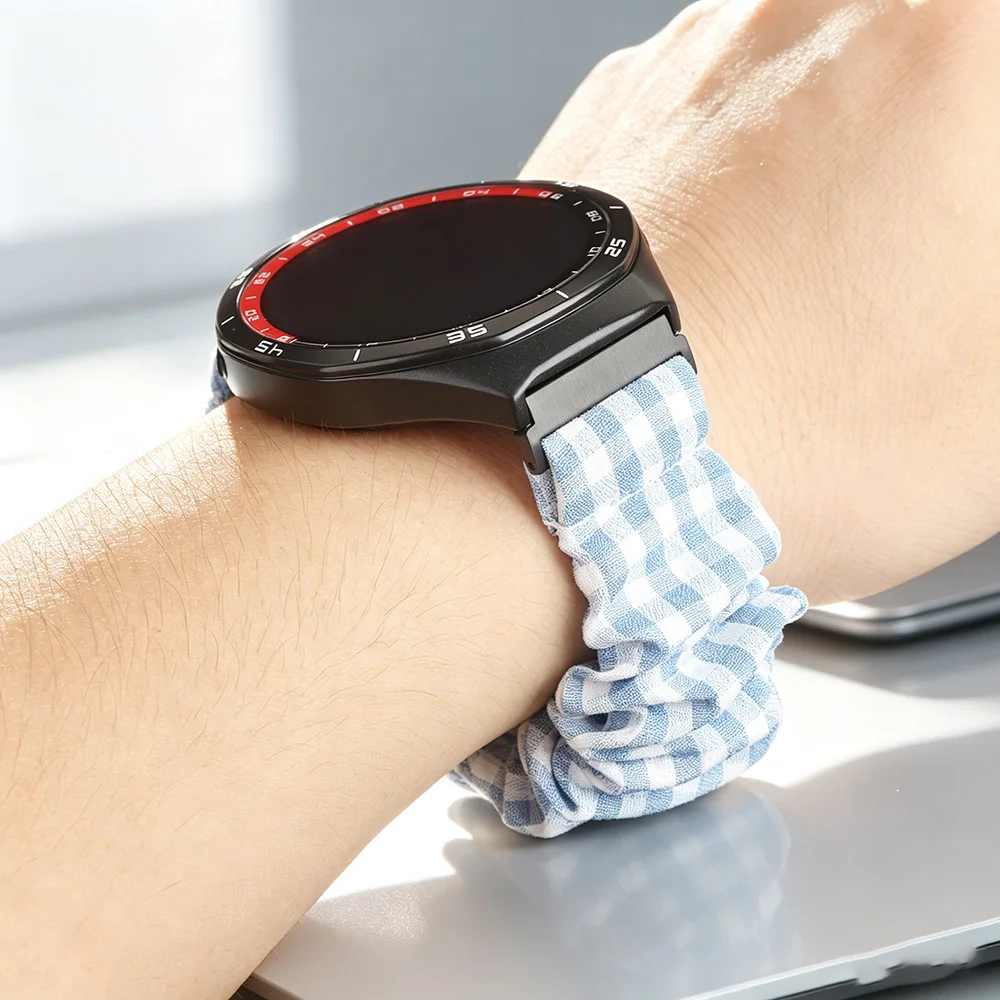 Breathable Striped Grid Watch Strap - 20/22mm Adjustable Bracelet Band