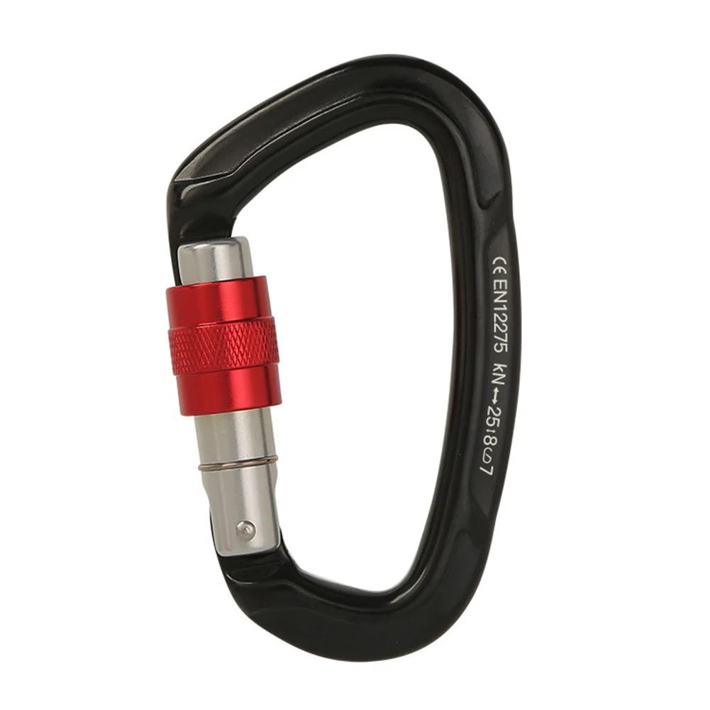 

Прочный высококачественный Лидер продаж практичный Карабин D-образное кольцо 25KN автоматический замок из алюминиевого сплава черный/синий/красный/оранжевый/серый