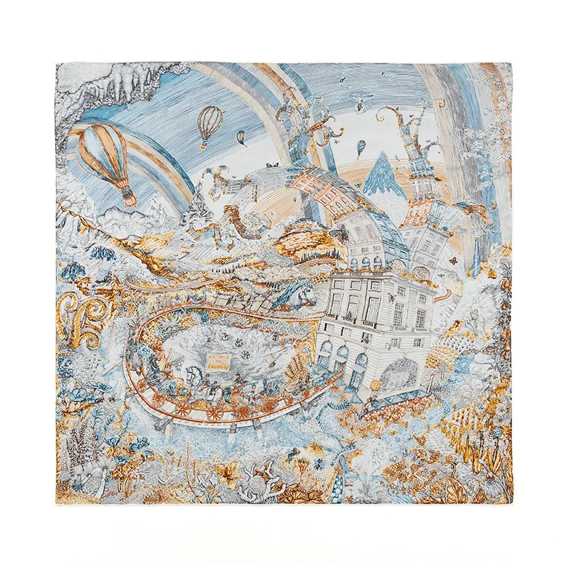 Elegant Versatile Silk Twill Scarf - Luxurious Heavyweight Mulberry 70 Square Fashion Accessory