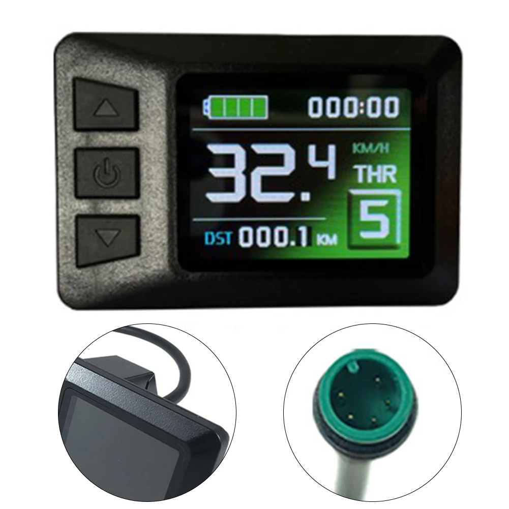 

Дисплей для электровелосипеда KT‑ LCD7C, цветная панель дисплея для электровелосипеда, 24/36/48 в, водонепроницаемая вилка, замена дисплея для контроллеров KT