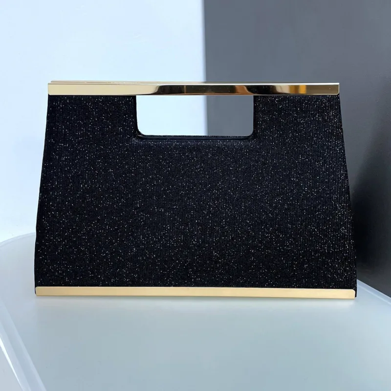 Clutche Wedding Evening Woman Handbag Bag Portable Small Square Messenger Purses Y2k Shiny Temperament Party Banquet New