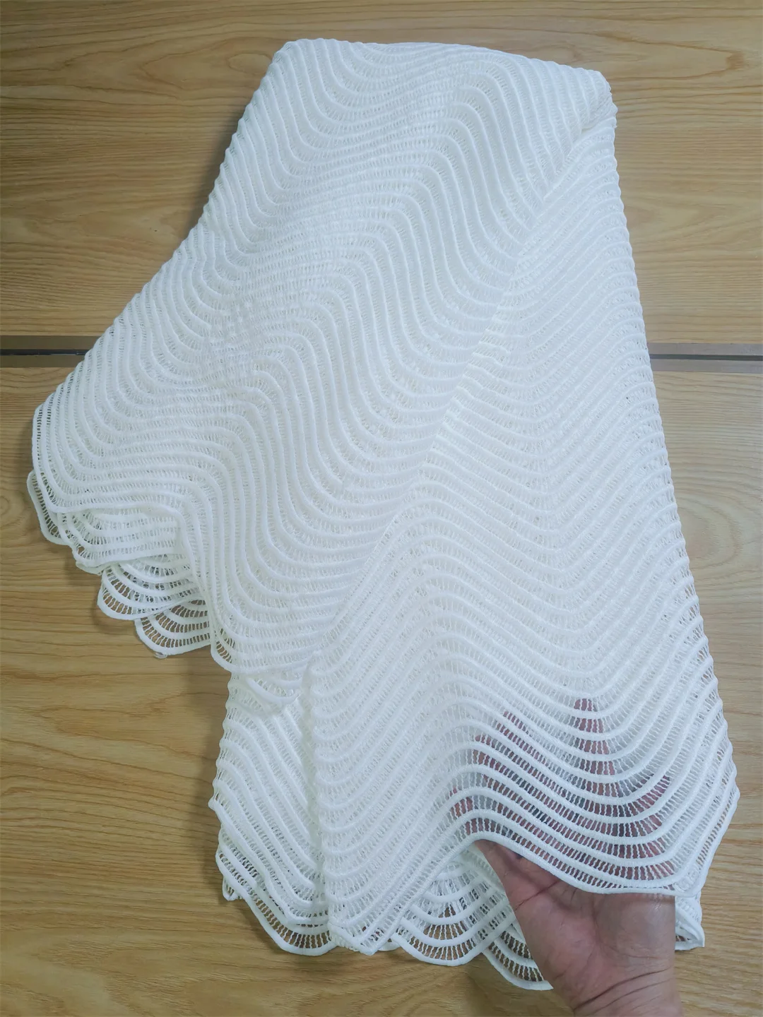 5Yards Skin Friendly Good Quality White Guipure Lace High Quality Eembroidery Cord Lace Fabric for Party Dress NN3368_Z
