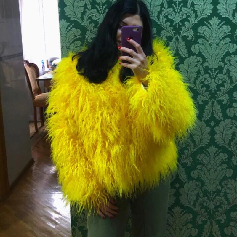2023 Women Faux Fur Coat Autumn Winter High Quality Fluffy Short Coat Faux Fur Jacket 6