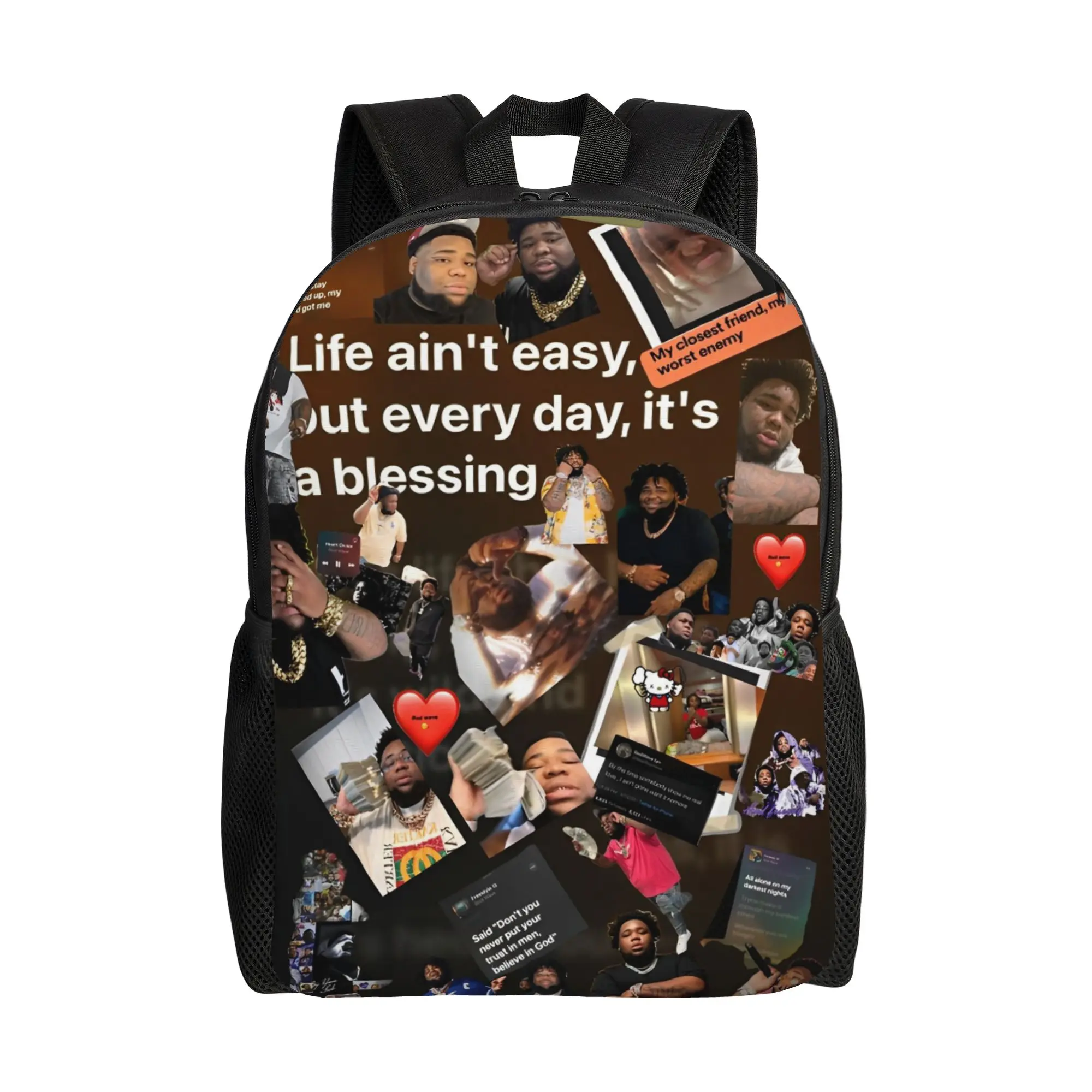 Shoulder Bag Rapper Rod Wave Hip Hop Rapper Backpack for Men Women Cool Student Work ...