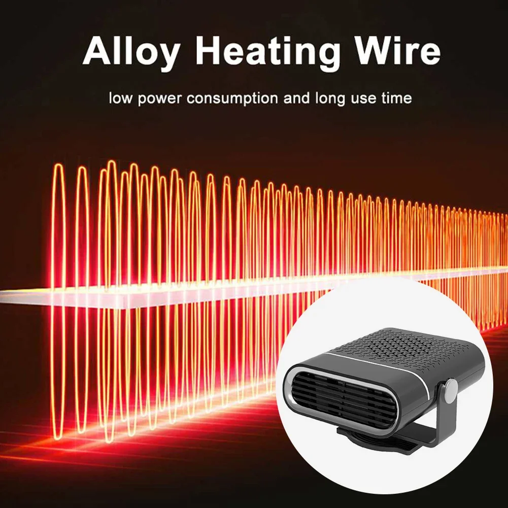 12V/24V Windshield Defogging Demister Fast Heating Window Windshield Defogging Defrosting Heater for Car Camping Travel Winter