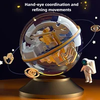 3D Puzzle Ball Maze Toy Children Challenge Obstacle Game Labyrinth Ball 3D Maze Montessori Puzzle Balance Traine Clearance Game 4