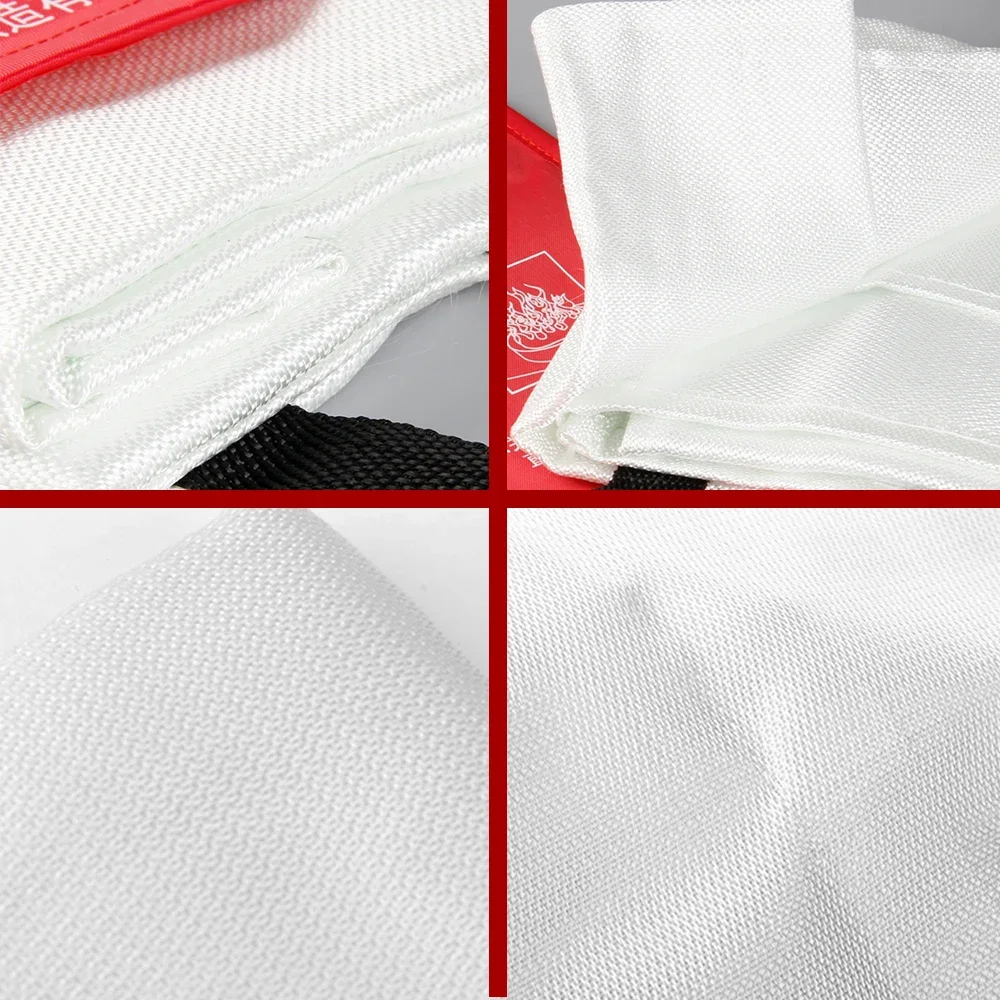100mm x 100mm Fire Blanket 1M Fire Flame Retardant Emergency Survival Shelter Safety Cover Extinguisher