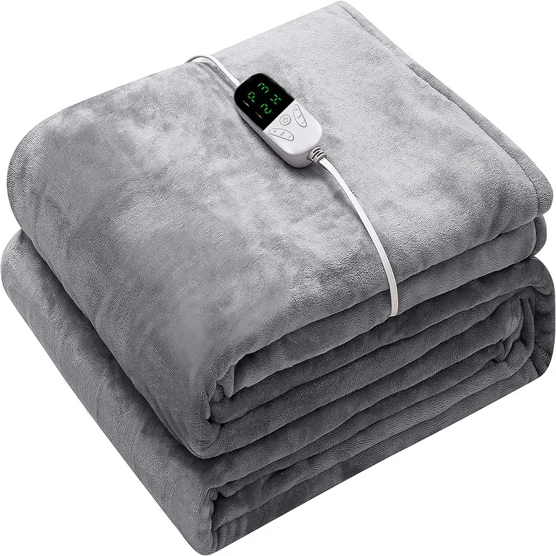 Electric Heating Blanket Winter Blanket Flannel Electric Blanket Heat Throw Blanket 6 Gear Temperature Adjustment 5 Gear Timing AutomaticShut-off