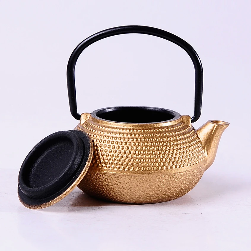 Mini Tetera De Hierro Fundido De 50 Ml - Decoración Para Casa De Muñecas O Mesa, Diseño Japonés En Miniatura (Negro)