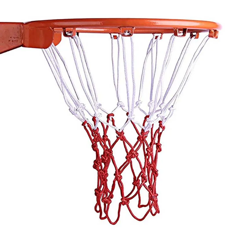 

Standard Basketball Net Durable Nylon Thick Thread Three Color Universal Basketball Net Mesh Replacement