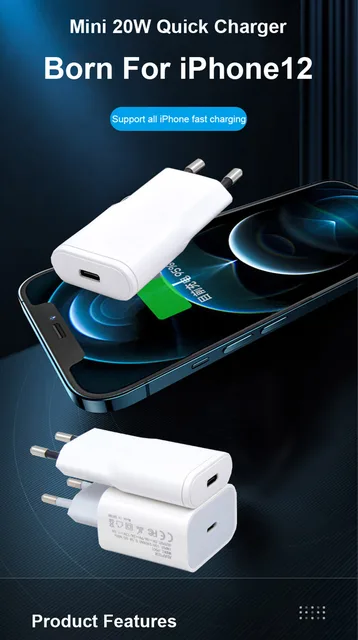 Cargador iPhone 20w iPhone Completo - GVK GROUP