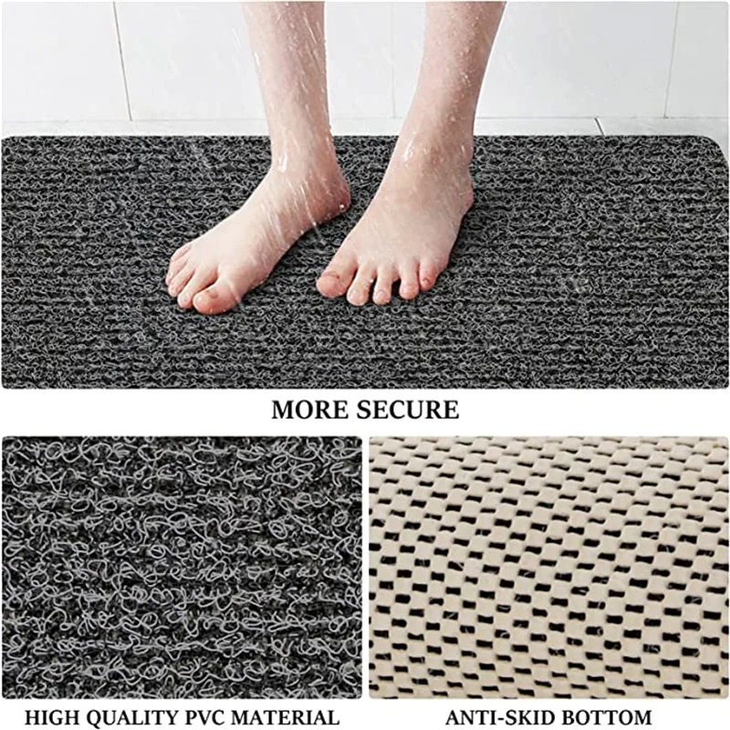 

For Shower With Mat Tub Non-slip Quick Bathmat Bathtub Loofah Drying Drain Bathroom Bath