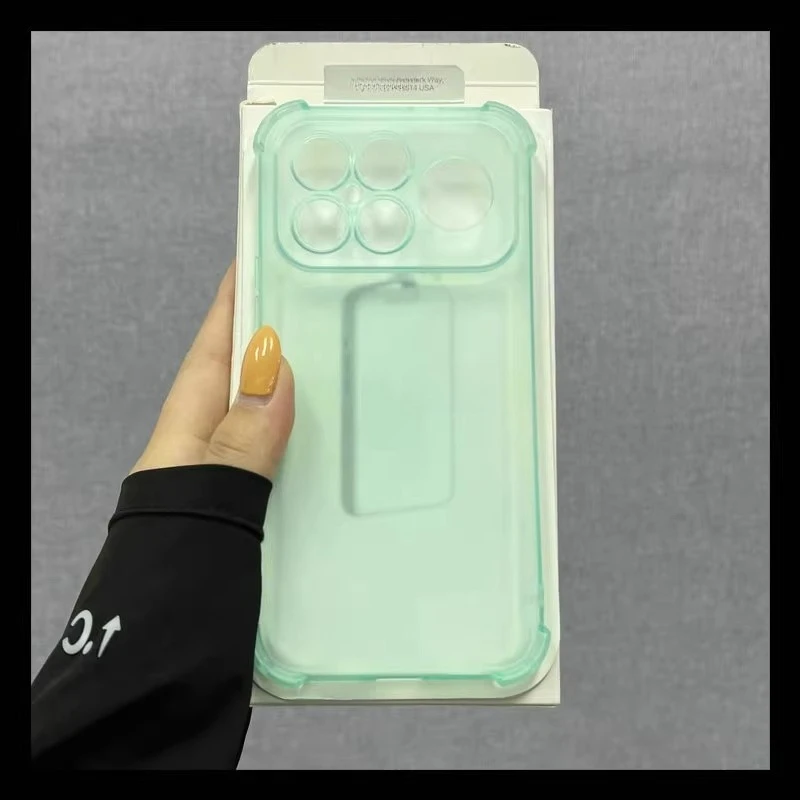 Four-Corner Anti-Shock Transparent Silicone Phone Case - Clear TPU Protective Cover