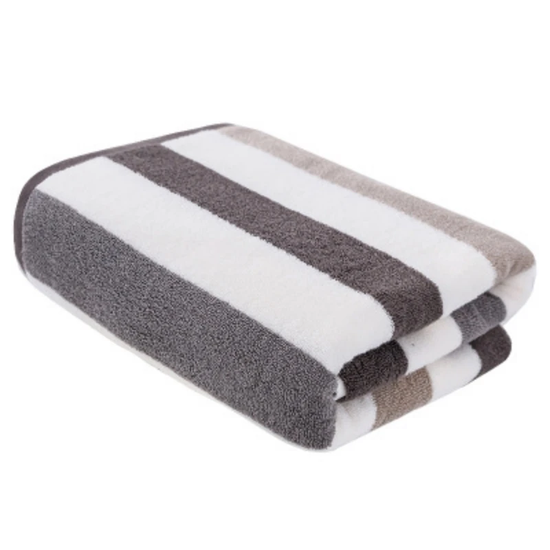 Large Terry Cotton Bath Towels for Adults, Stripe Towels for Couple Gifts, Hotel Spa, Super Absorbent, Bathroom, 90x180cm 6