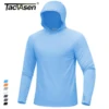TACVASEN UPF 50+ Hooded T-Shirts Mens Quick Dry UV Block Sun Shirts Lightweight Hoodie Shirt Running Fishing Performance Tops 1