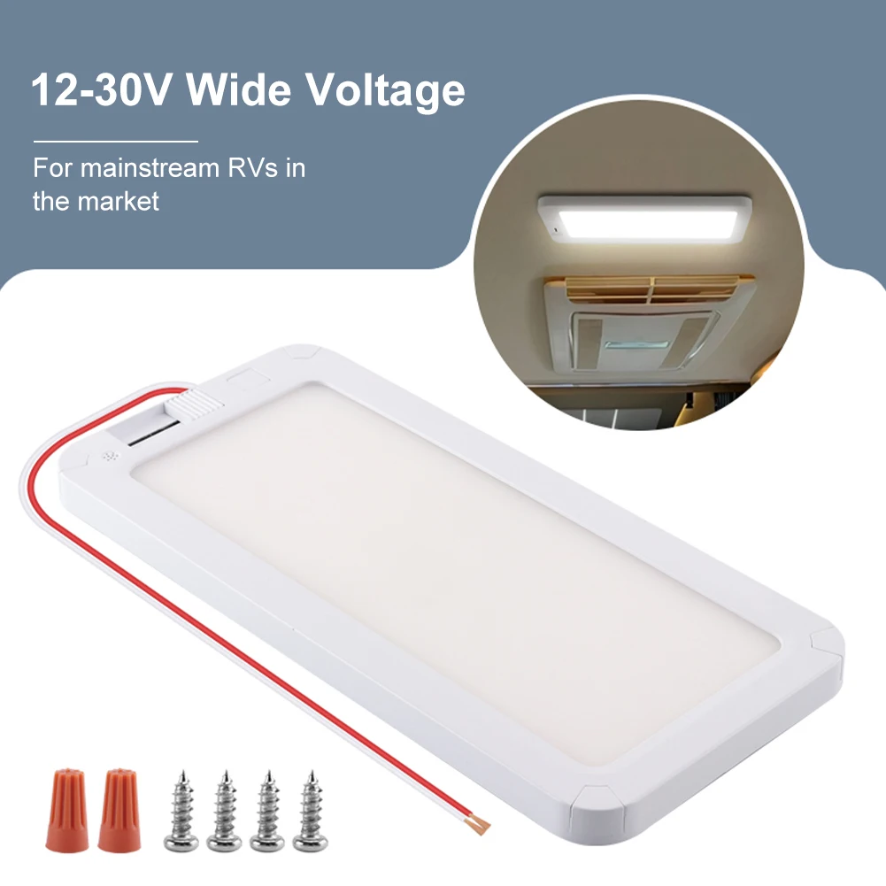 

NEW RV Interior Light 96LED 3 Color Dimmable Interior Lighting 12V-30V Ceiling Dome Light for Campers RV Truck Motorhome Caravan