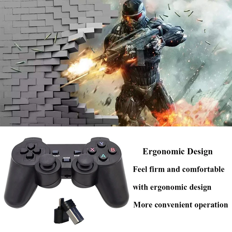 2.4GHz Wireless Gamepad For PC Laptop PS3 USB Game Controllers Joystick For Android TV Box Raspberry Pi 4 3 Retropie Joypad