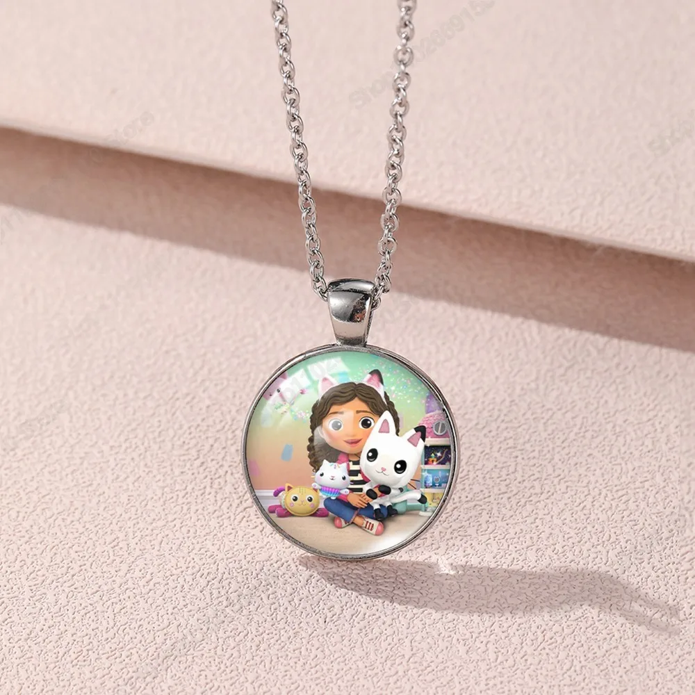 Gabby Dollhouses Ragazze Cartoon Cute Collana Bambini Anime Nuovi Accessori Per Il Collo Bambino Moda Gioielli Charms Collane Catene Regali