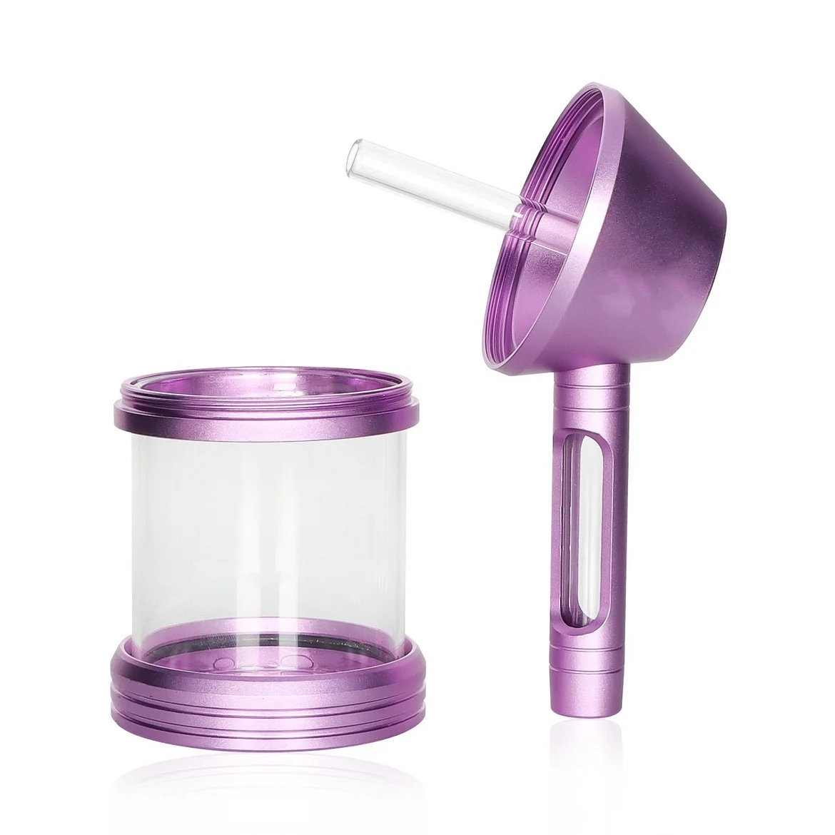 Smoking Pipe Kit Aluminum Alloy Glass Dry Burning Grass Herb Tobacco Pipes Hookah Set Portable Shisha Smoke Pipa for Gifts tobacco pipe herb smoking pipe smoking pipe glass smoking pipe