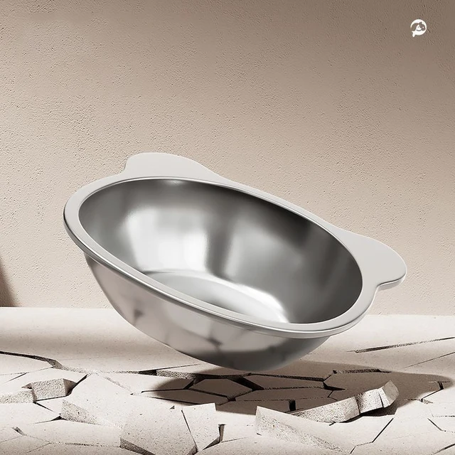 Raised Cat Bowls Tilted Neck Guard Cat Food Bowl 304 Stainless Steel Shatter-resistant Elevated 15° Pet Supplies For Puppy Cat 6