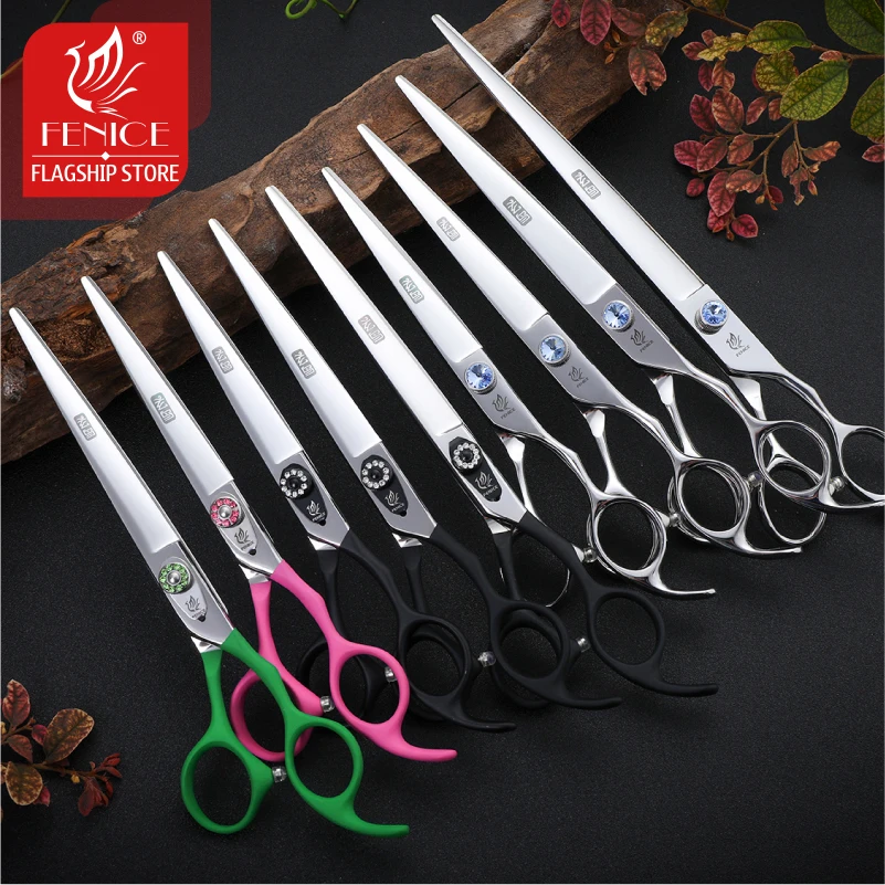 7.5 /8.0 /9.0 /9.5 /10 inch high quality colorful handle Professional Pet Grooming dog Scissors cutting straight shears