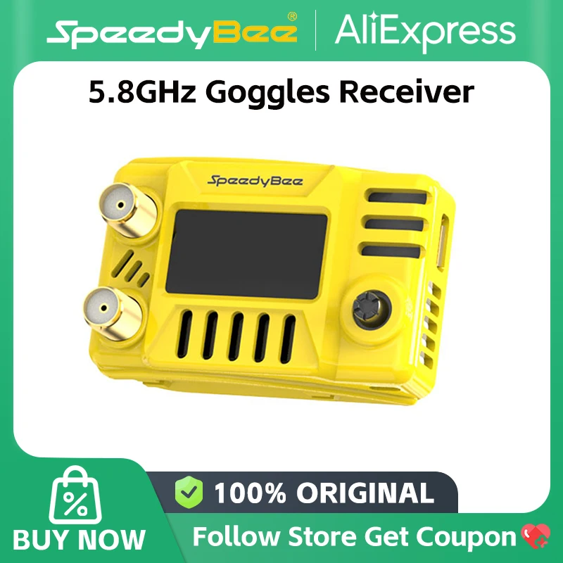 SpeedyBee 5.8GHz 48CH Dual Receiver OLED Support OSD Firmware Update Ground Station Module For Fatshark  ORQA FPV Goggles