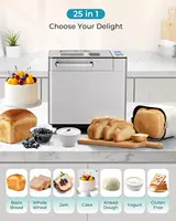 Maker Machine 2LB Breadmaker, Bread Machines with Nut Dispenser and Yeast Dispenser, 3 Loaf Sizes 3 Crust Colors, Dough Maker wi 2
