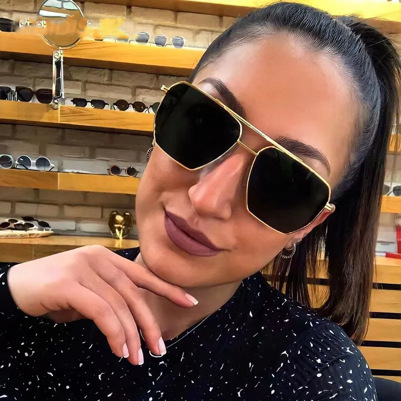 

Large Frame Square Pilot Polarized Sunglasses Multi-sided Sun Glasses Driving glasses Oversize Eyewear Oculos De Sol UV400