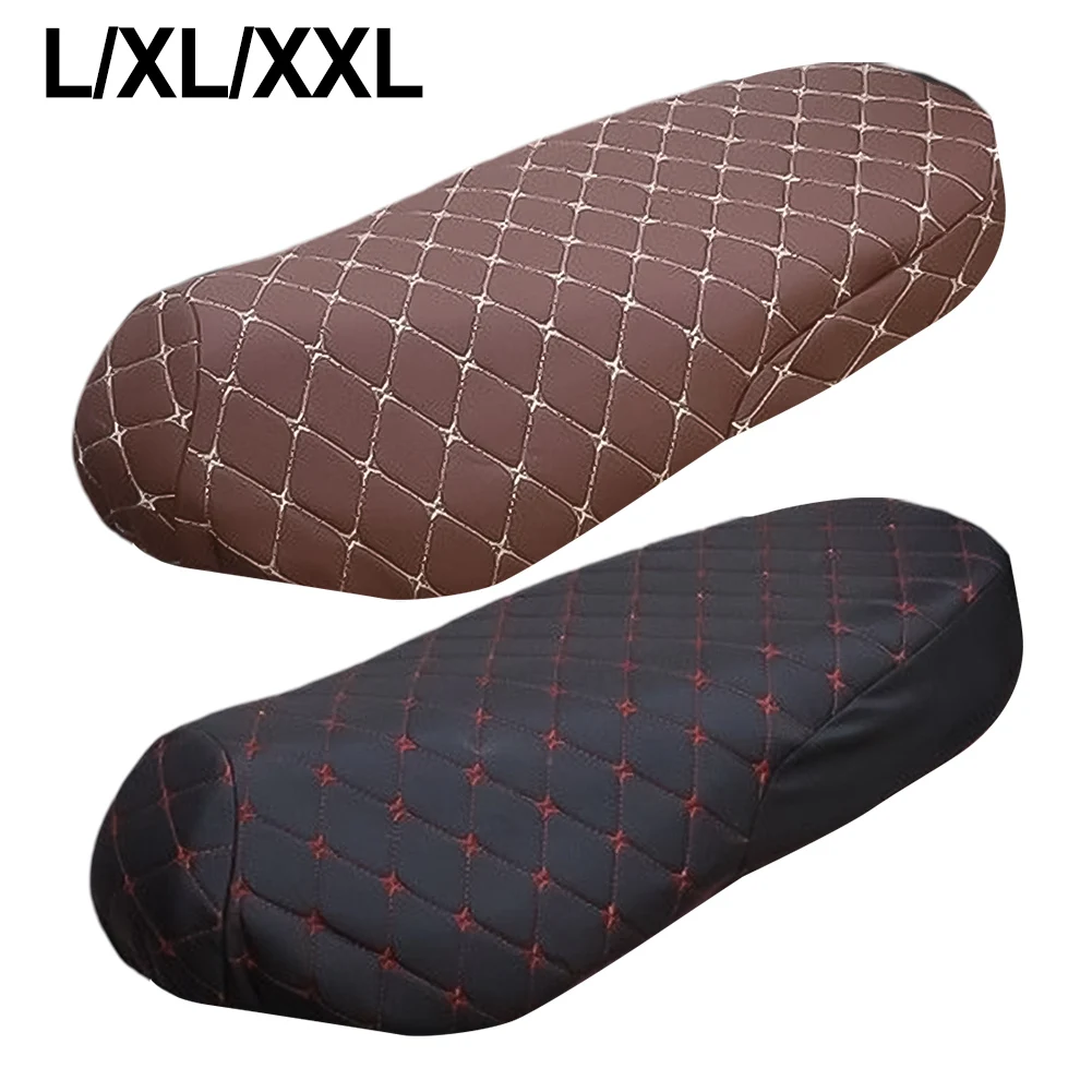 Motorcycle Seat Cover Leather Cover Breathable Anti-slip Pad Scooter Cushion Protector Waterproof Anti-skid Seat Protection