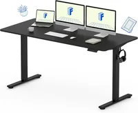 Whole Piece Standing Desk, 60 x 24 Inches Height Adjustable Desk Electric Sit Stand Desk for Home Office 2