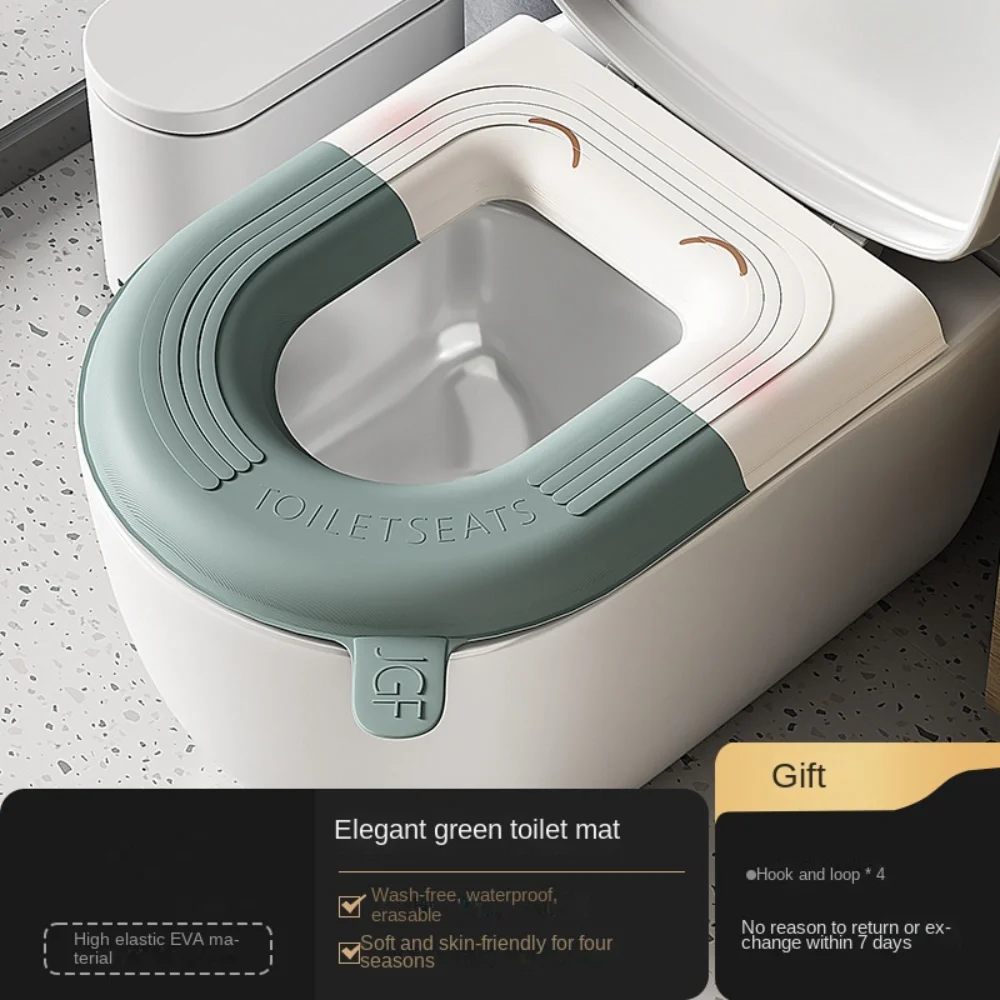 Waterproof Soft Clean Portable Moisture-proof Comfortable Toilet Trap Handle Design Washable Toilet Cushion