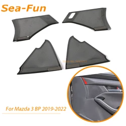 Décoration en corne pour porte de voiture Mazda 3 bp Axela 2019 2021 2020, haut parleur Audio, garniture de couverture, autocollant, accessoires de moulage intérieur 