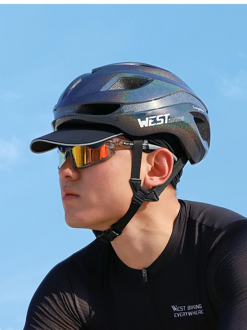 WEST BIKING Radfahren lce Seidenhut Motorradhelme Liner Hut Schweißfestes Visier Reflektierende Krempe Mesh Angelkappen Fahrradhut Sommer – Detail 15