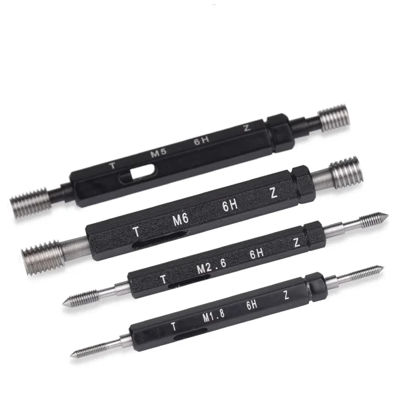 Thread Gauge Tool Metric Gauge Thread Plug Gauge 6H M1-M3 M4 M6 M8 M10-M42 GO/NO GO Precision external Screw Gage Fine Pitch Thread Test Tool