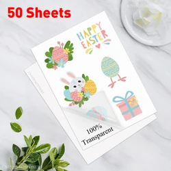 A4 Self-Adhesive Vinyl Sticker Paper - 50 Sheets for DIY Projects and Crafts (Transparent 50S)