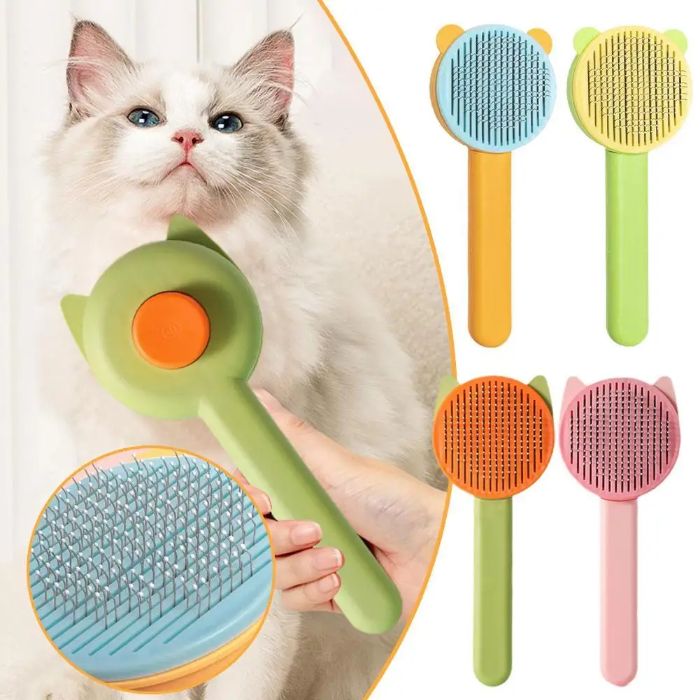 

Pet Comb Self-cleaning Dog Massage Pet Hair Removal Brush Dog And Cat Pet Grooming Supplies Cat Accessories