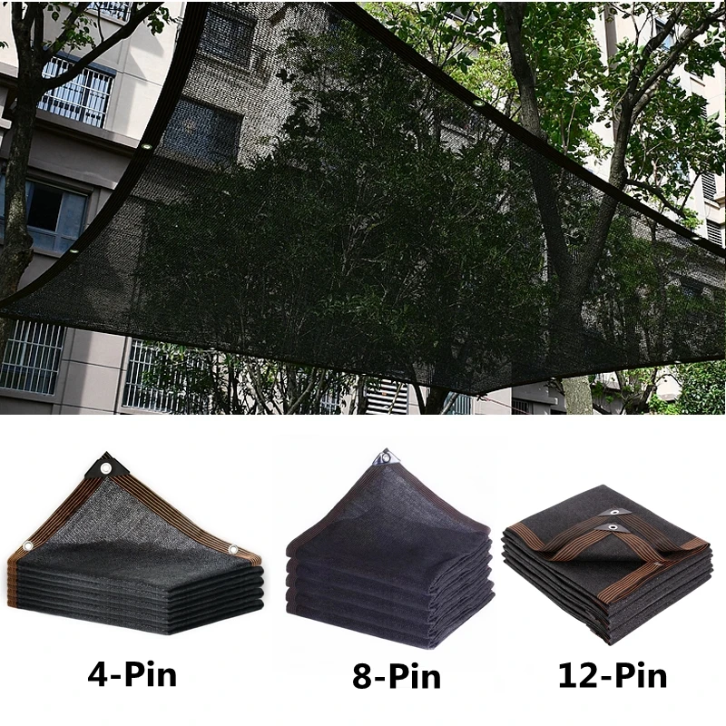 Description Picture 5 of item4 8 12 Pin Black HDPE Anti-UV Sun Shade Net Gazebo Shelter Outdoor Pergola Canopy Sun Cover Agriculture Greenhouse Sunshade Net