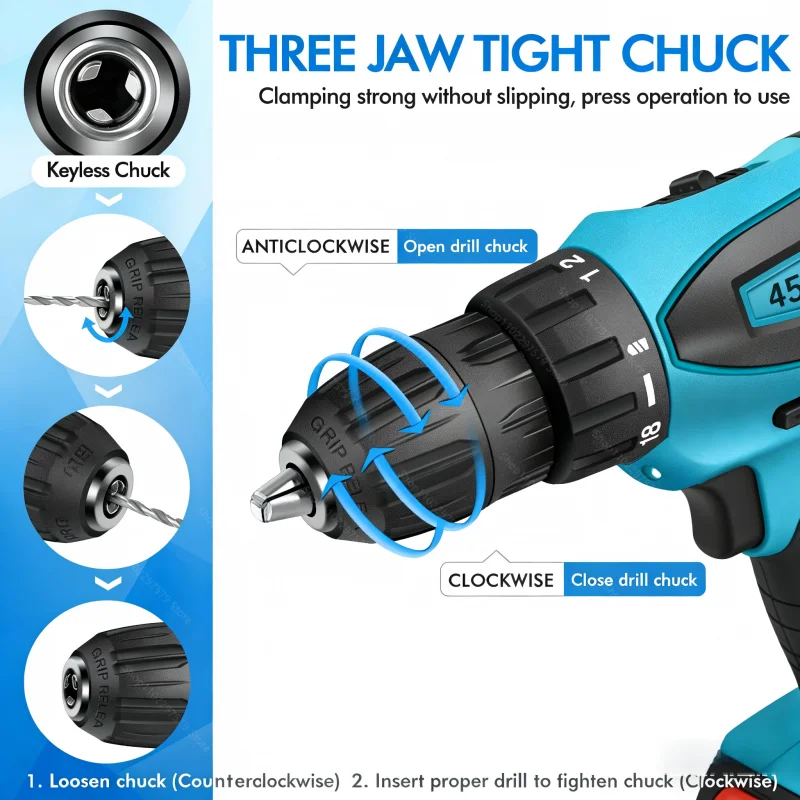 12V Cordless Electric Drill Kit Portable Mini Wireless Power Drill with Polishing Grinding Screwdriver for Home DIY Repair - Imagen 2