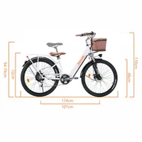 Stylish Women's 26" Electric Bike with Basket & Cup Holder - Image 6